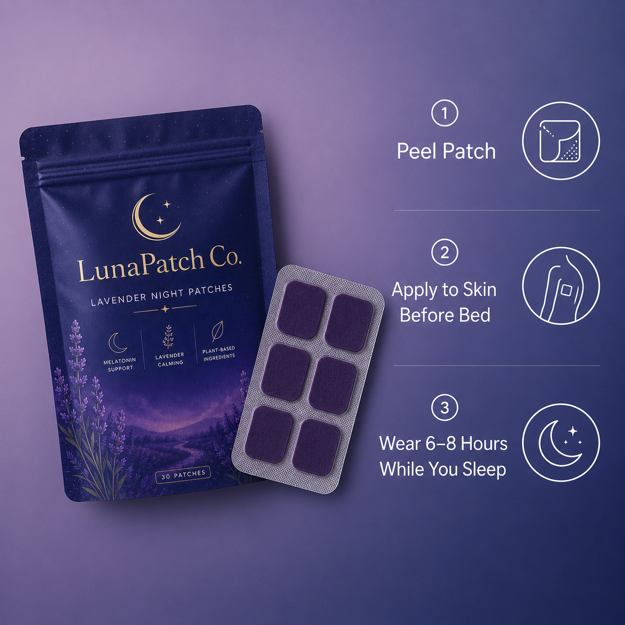 LunaPatch | Lavender Night Patches